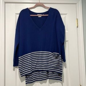 Vineyard Vines Cashmere Navy and Gray Sweater